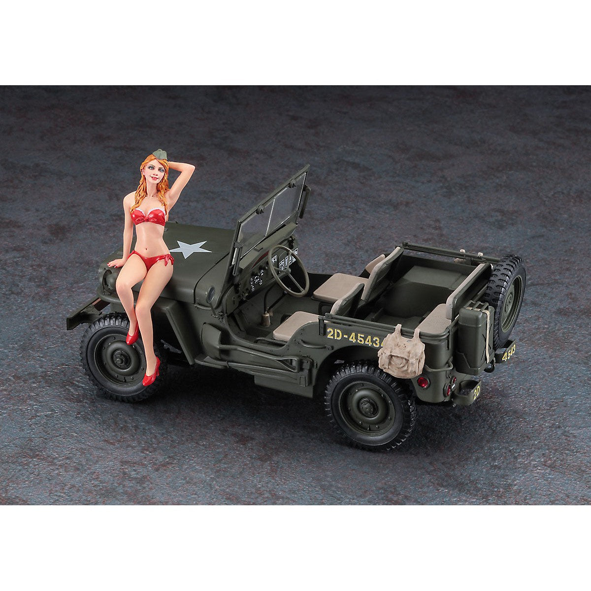 1/24 1/4ton 4x4 Utility Truck with Blond Girls Figure