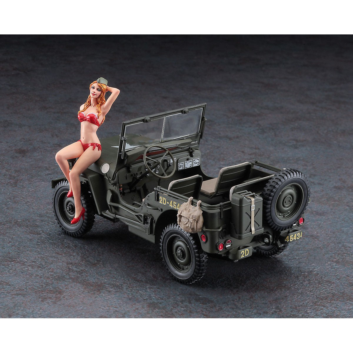 1/24 1/4ton 4x4 Utility Truck with Blond Girls Figure