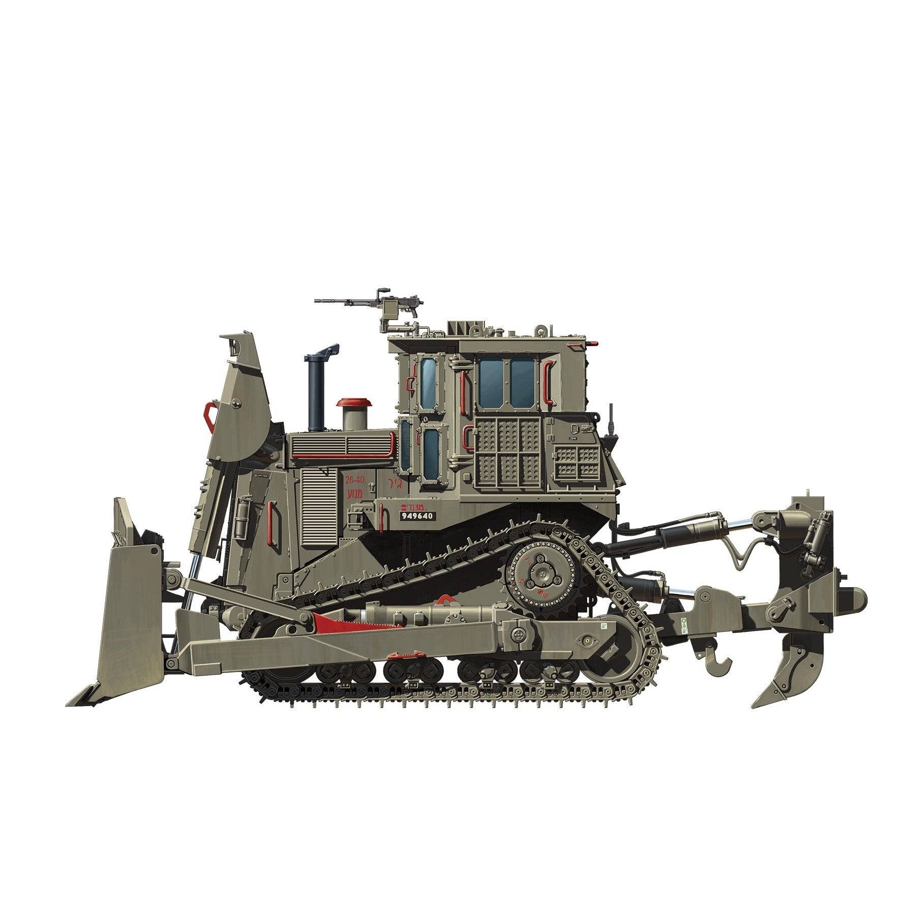 1/35 D9R Armored Bulldozer Plastic Model Kit