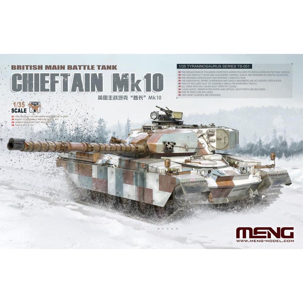 1/35 British Main Battle Tank Chieftain Mk10 Plastic Model Kit